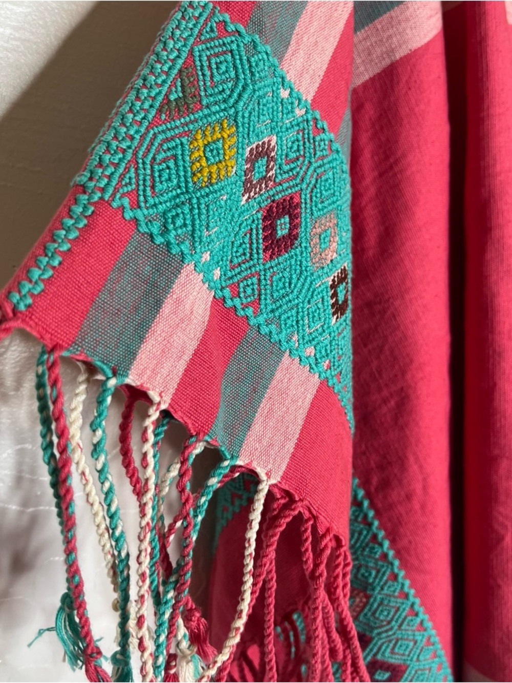 Poncho Bohemian Festival embroidered tassels concert western Aztec OS - Picture 5 of 14